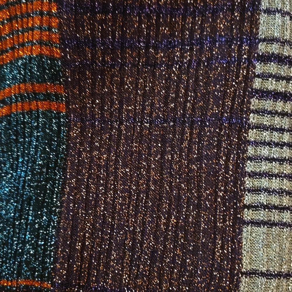 Missoni Metallic Ribbed Knit Bandana Scarf - Picture 12 of 14